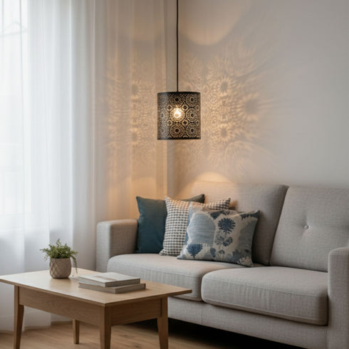 Antique Brass Hanging Lamp -Modern Vintage Style Lighting  (pl-1094)